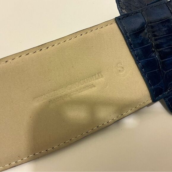 Nancy Gonzalez Midnight Blue genuine Crocodile Belt main image 4